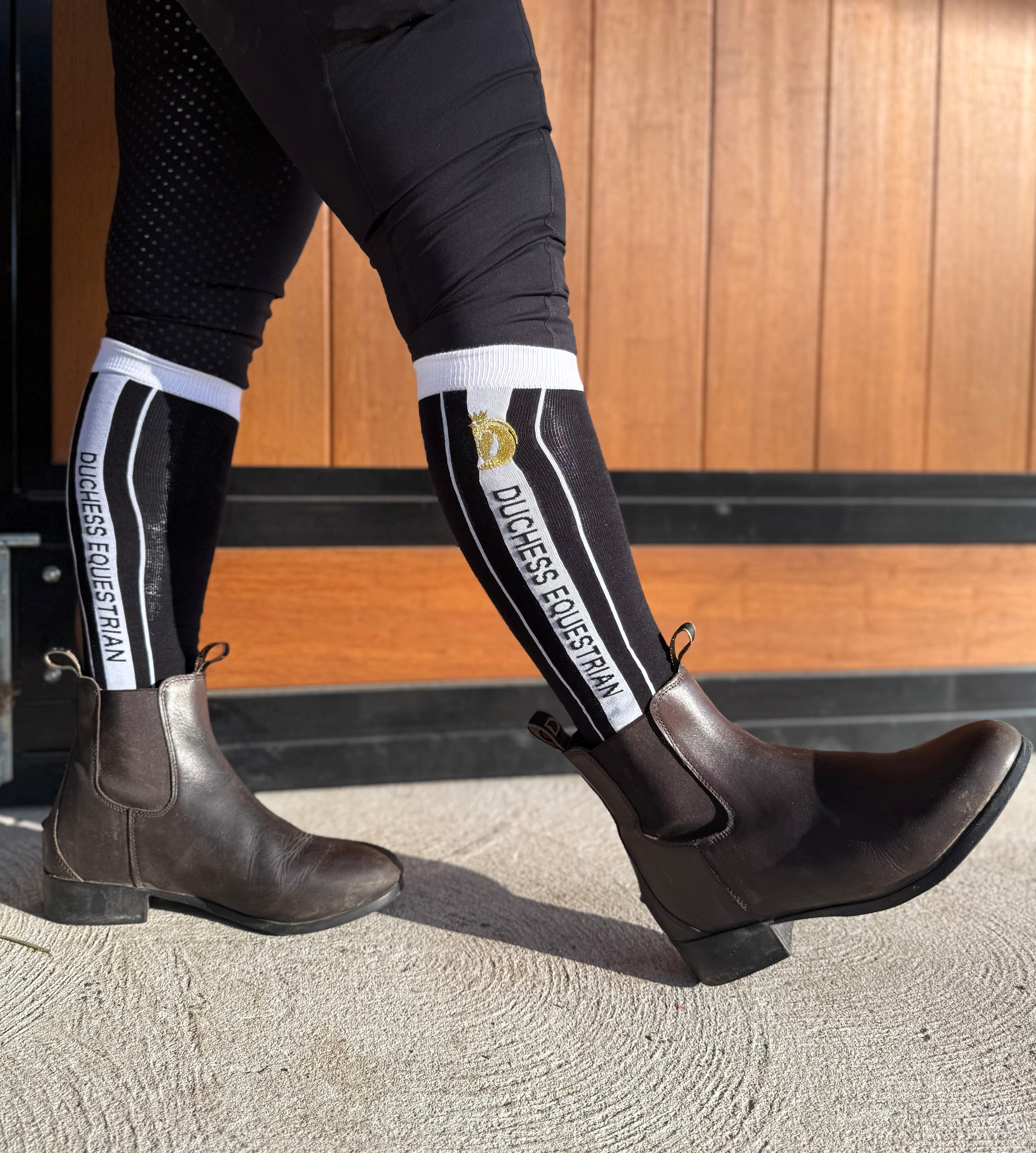 Duchess Equestrian Black Riding Socks