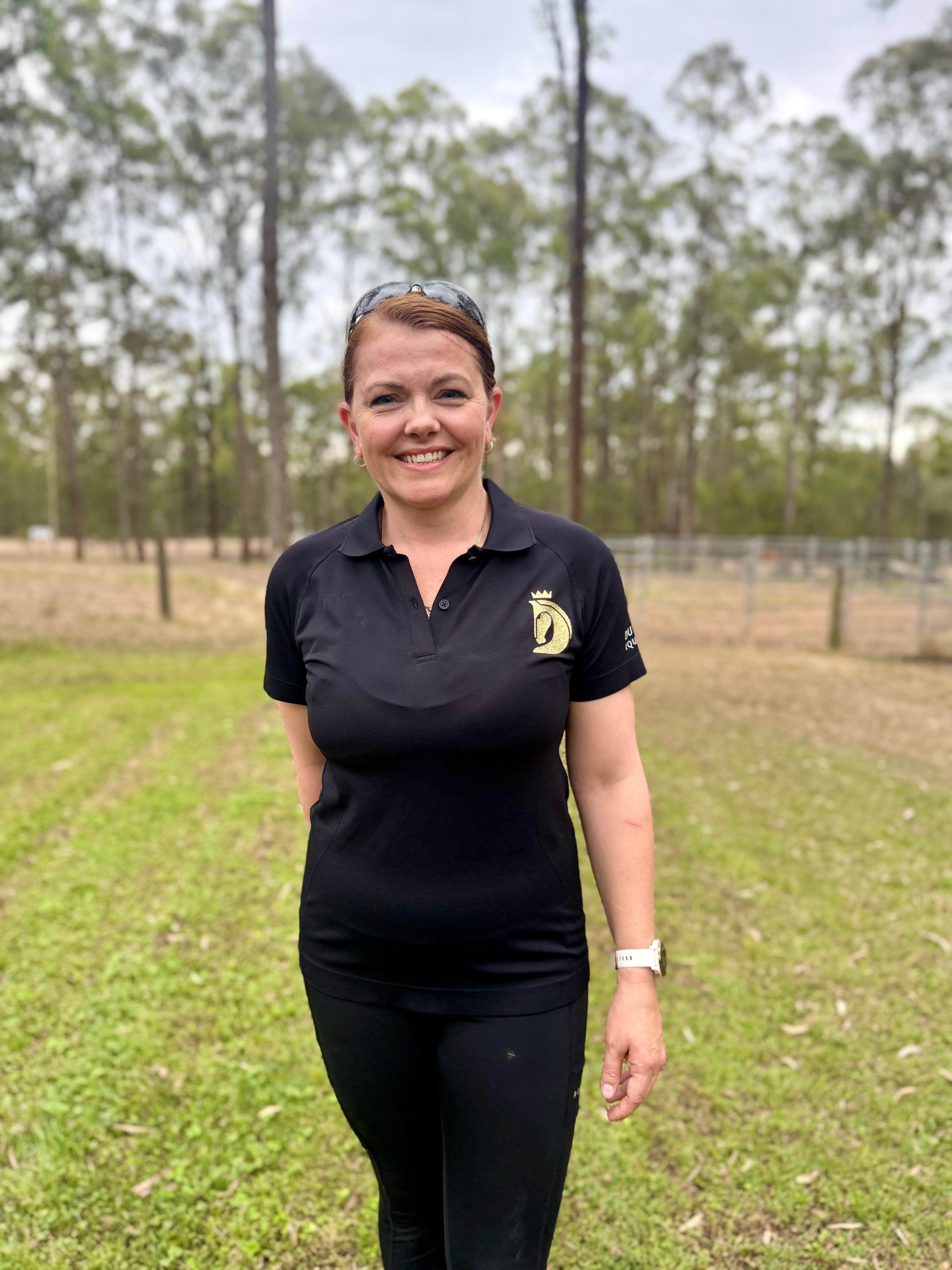 Short Sleeved Ridding T-Shirt : Black